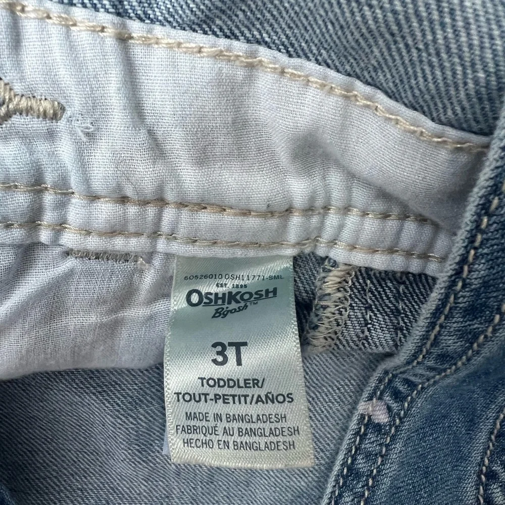 OshKosh Bgosh Heart Stamped Toddler Jean Overalls